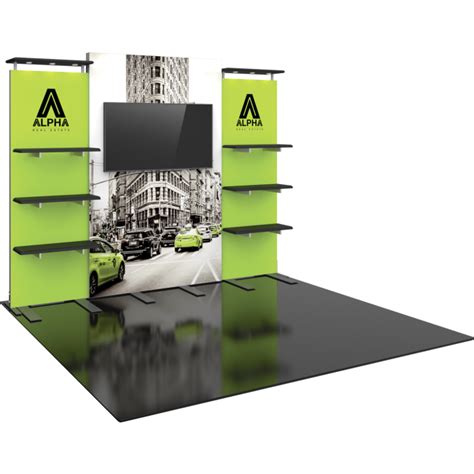 10x10 banner display with metal brackets|10 x 10 trade show displays.